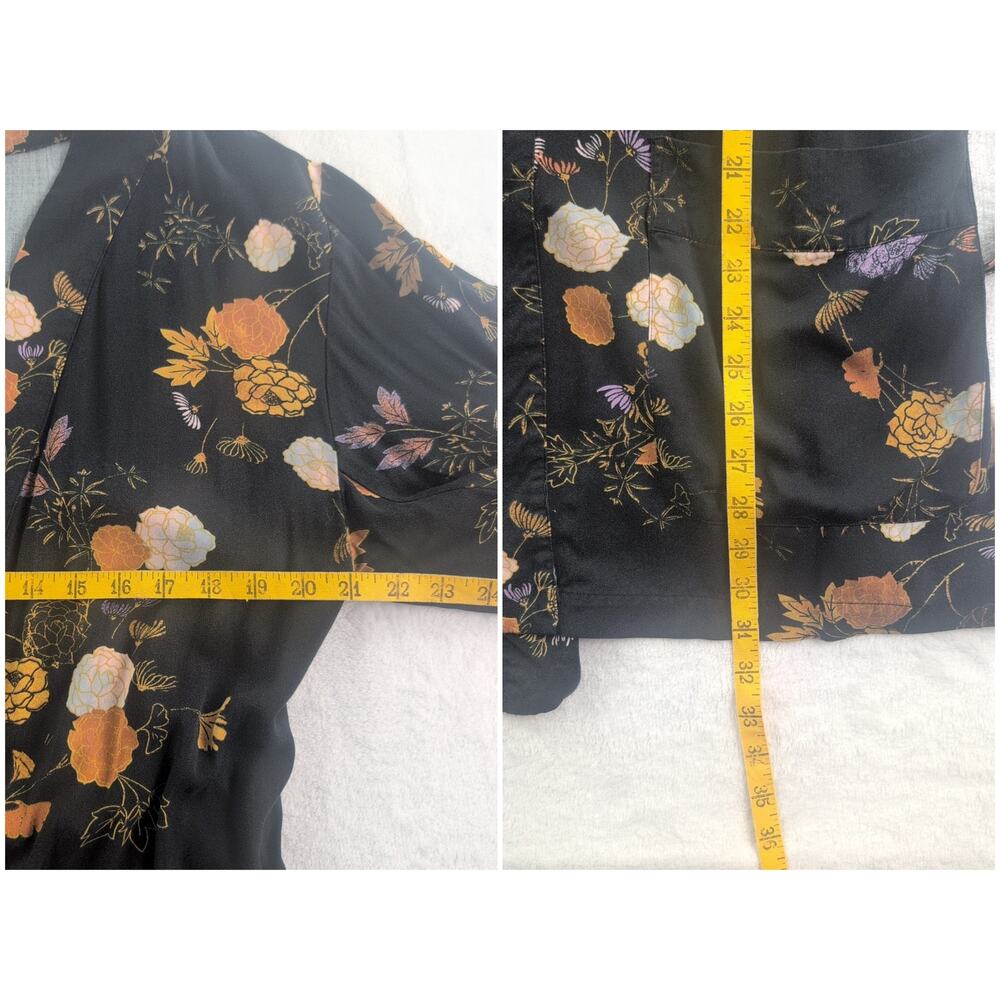 Free People Peony Wrap It Up Wide Sleeve Belted Kimono Wrap Women's Large - Picture 8 of 8